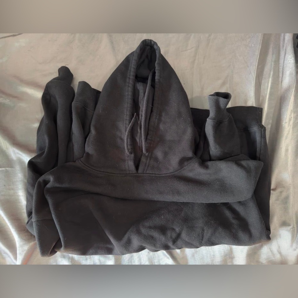 extra large comfy heavy black hoodie
